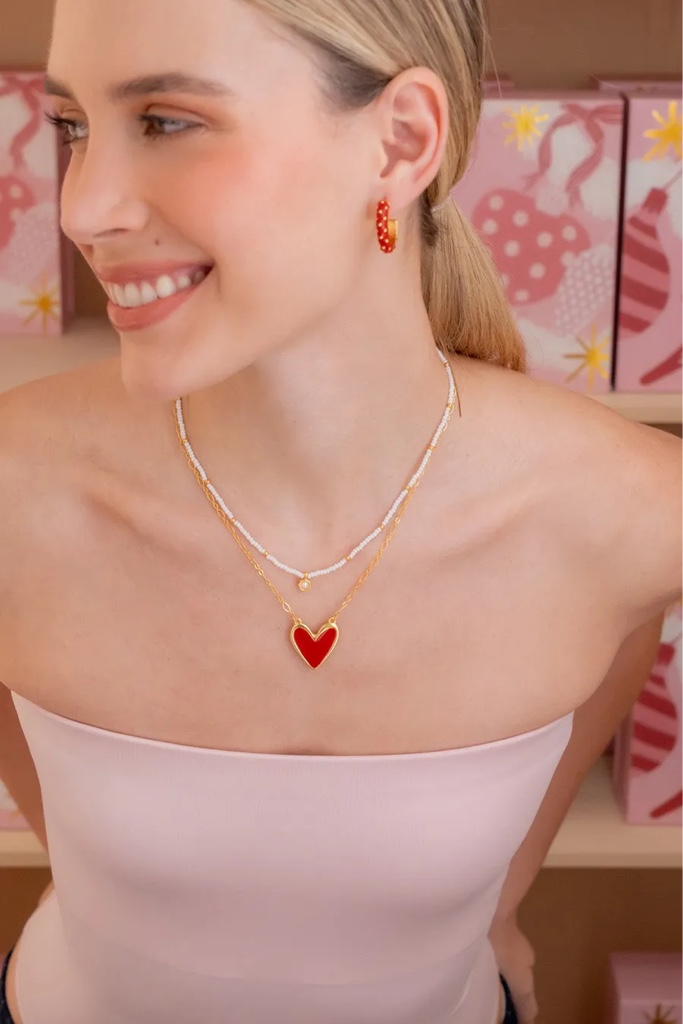 Collar X2 Layering Corazon