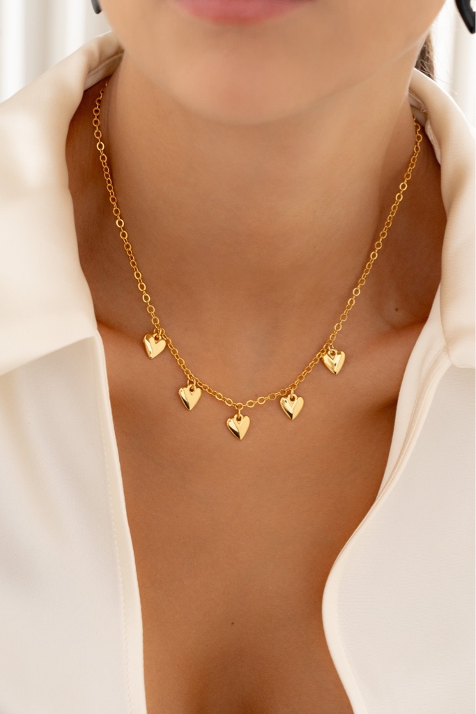 Collar Corazones Mini