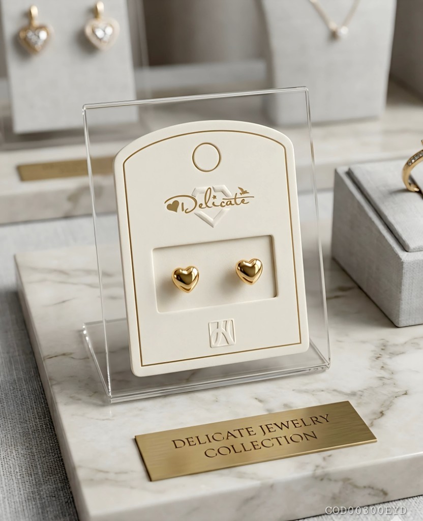 Aretes de corazón bombita