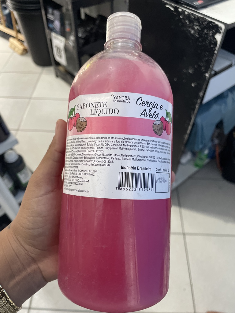 Sabonete Liquido Cereja e Avelã - Yantra