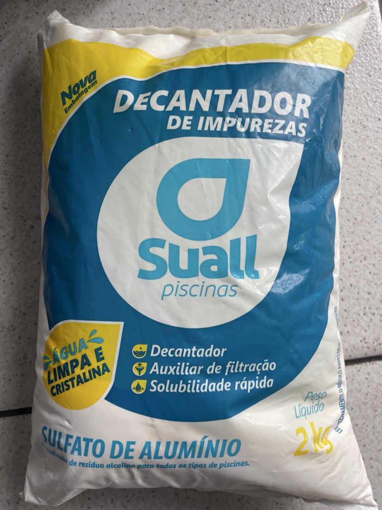 Decantador de Impurezas Sulfato de Aluminio - SUALL 2KG