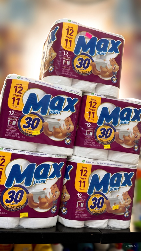 Papel Higienico Max Pure Folha Dupla 30M