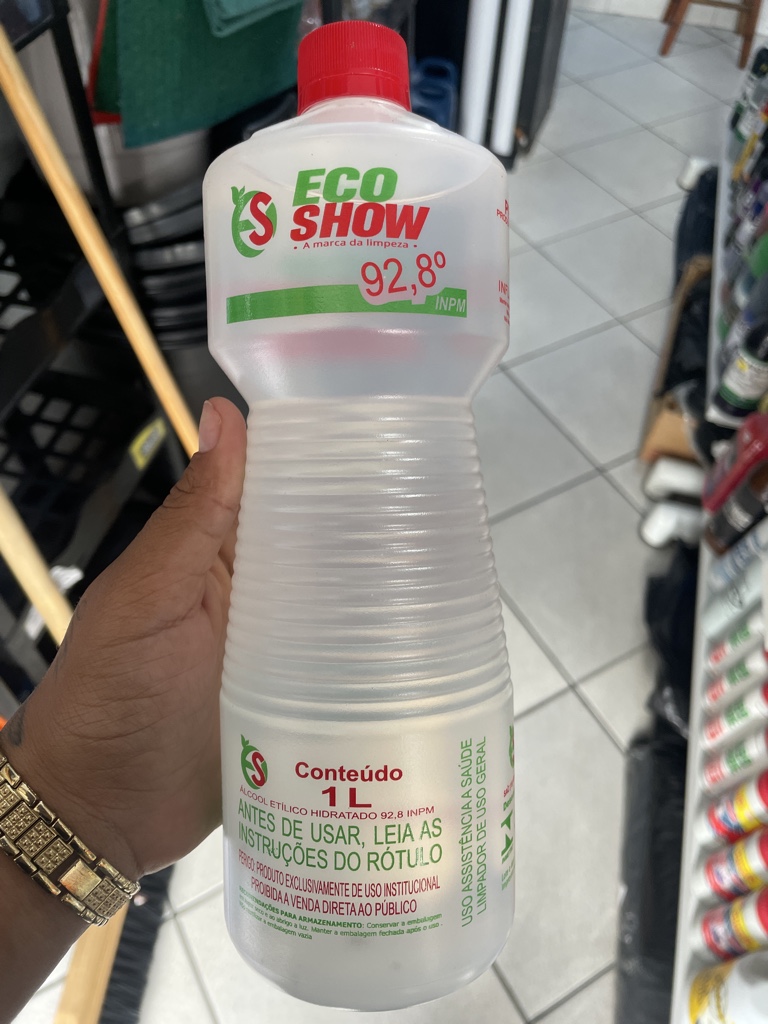 Alcool Liquido 92,8%  INPM- Ecoshow-1 litro