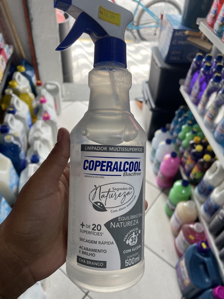 LIMP MULTISSUPERFICE COPERALCOOL NATUREZA CHA BRANCO 500ML