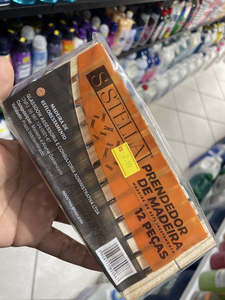 Prendedor de Madeira para Roupa HARACEM