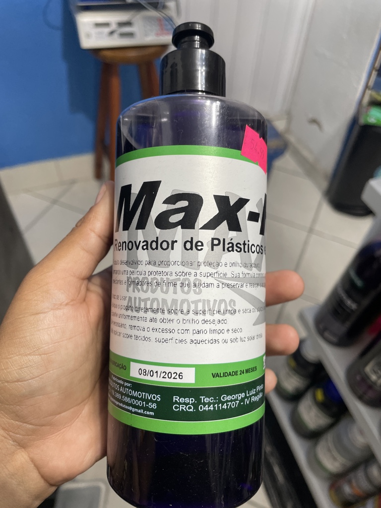 Max RT Renovador de Plasticos e Borrachas