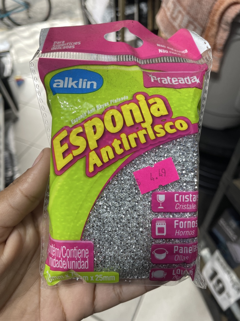 Esponja Alklin Anti-Risco Prateada