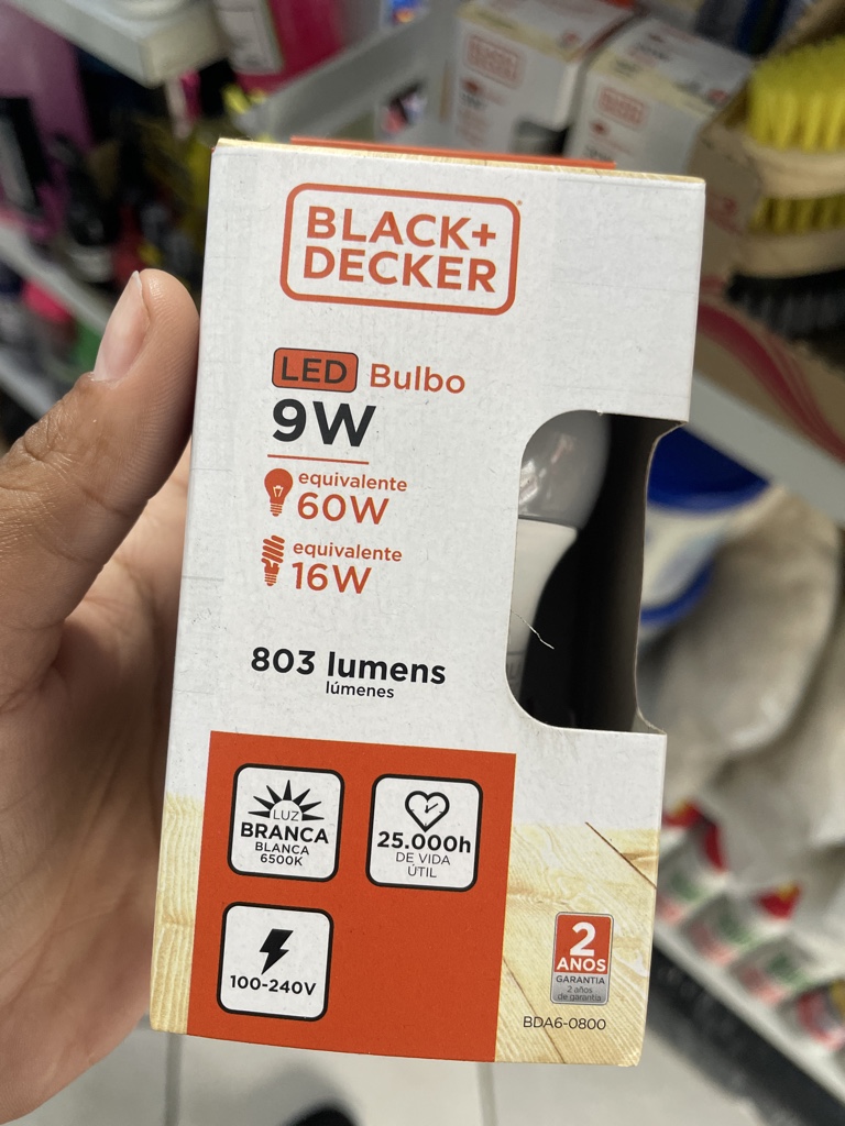 Lampada Black+Decker 9 w