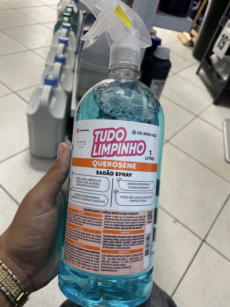 Querosene sabão em Spray - Tudo Limpinho 1 litro