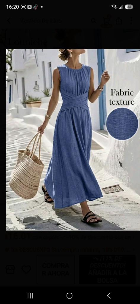 vestido elegante y practico.