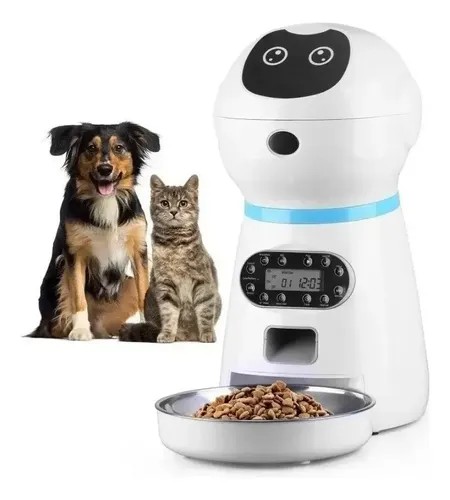 Dispensador automatico blanco para mascotas