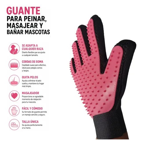 Guante para mascotas rosa