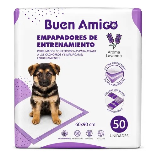 Buen Amigo empapadores entrenamiento lavanda 50u