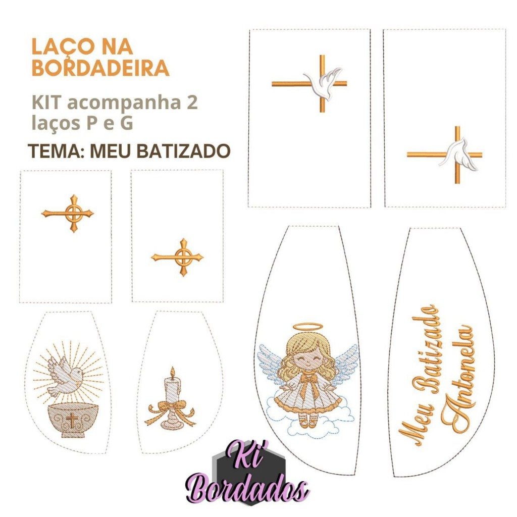 KIT LAÇO BATIZADO P/G