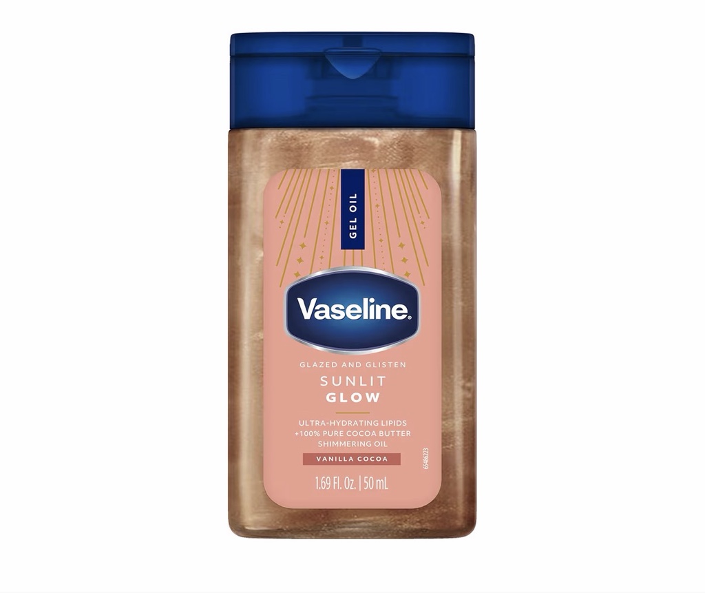 VASELINE Glazed and Glisten Sunlit Glow 1,69oz ROSADO PEQUEÑO