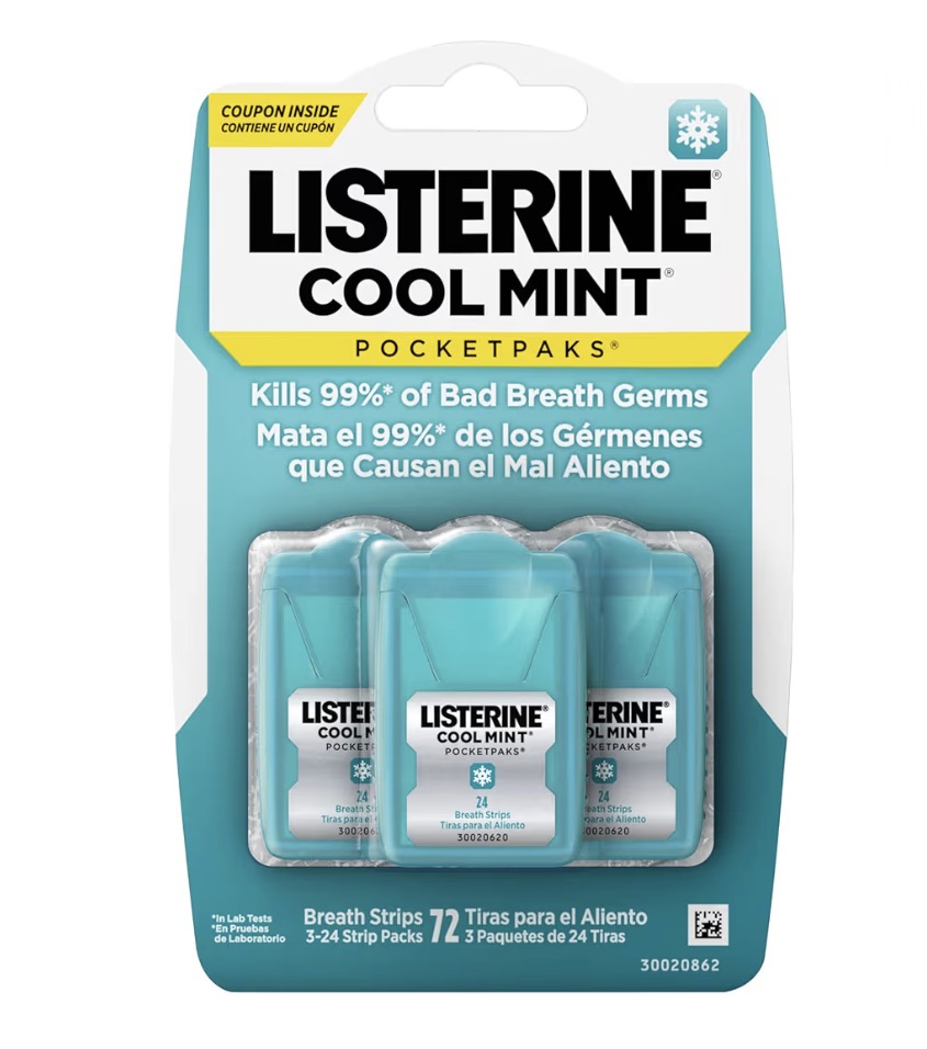 Listerine Cool Mint PocketPaks - Tiras de aliento portátiles