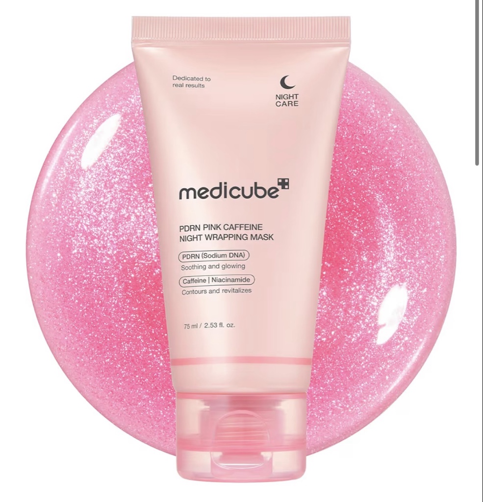 medicube Máscara de envoltura PDRN Cafeína Overnight Peel Off Mascarilla facial