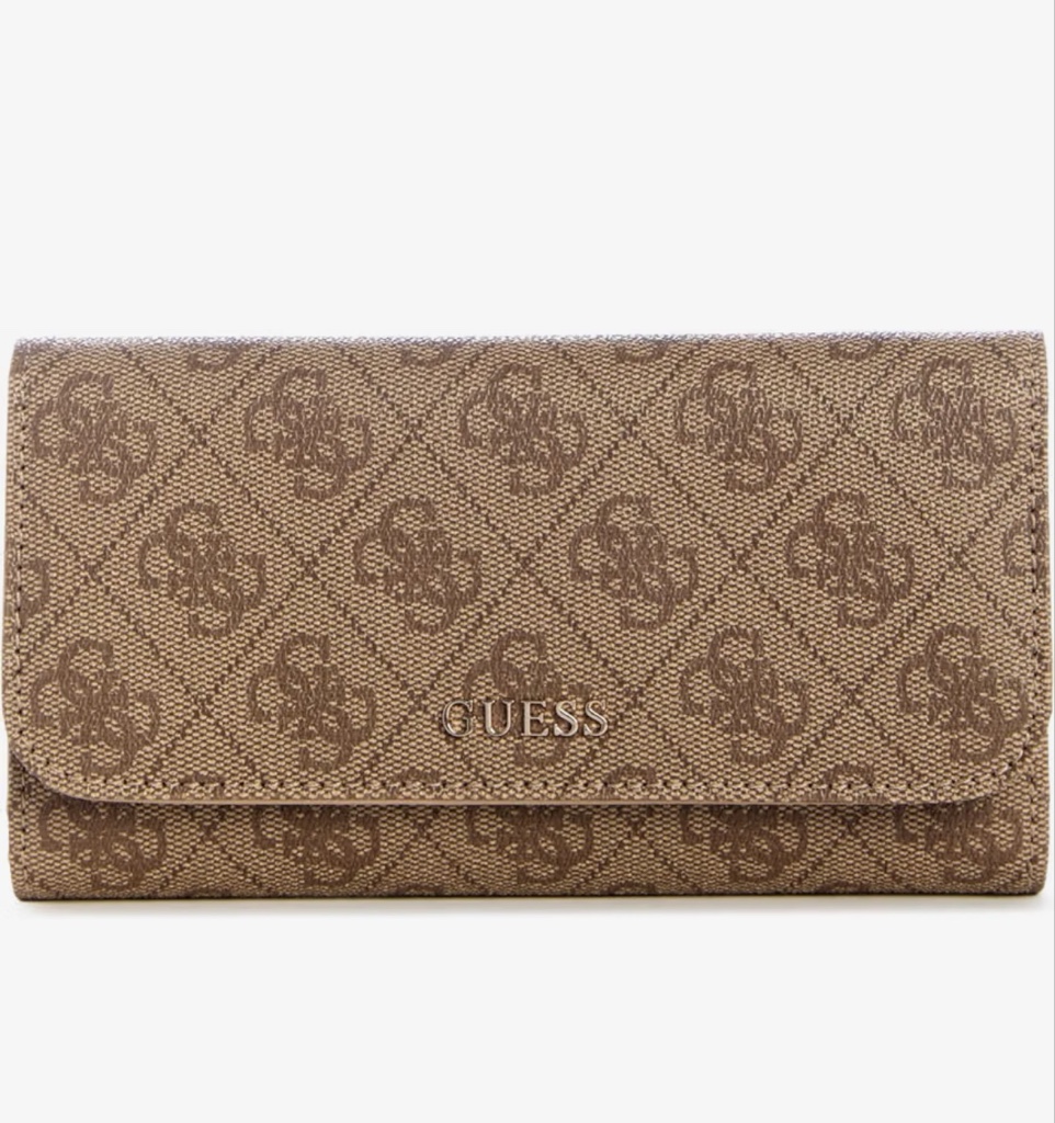 Cartera de embrague delgada con logotipo de Sarai