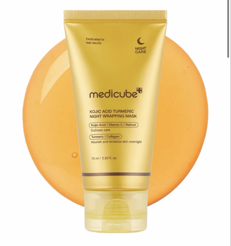 medicube Máscara de envoltura de ácido kójico, cúrcuma, vitamina C