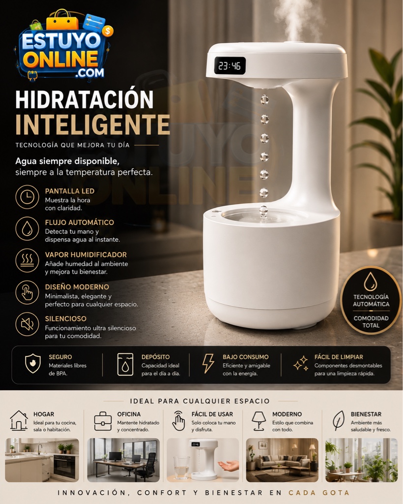 Humidificador anti gravedad