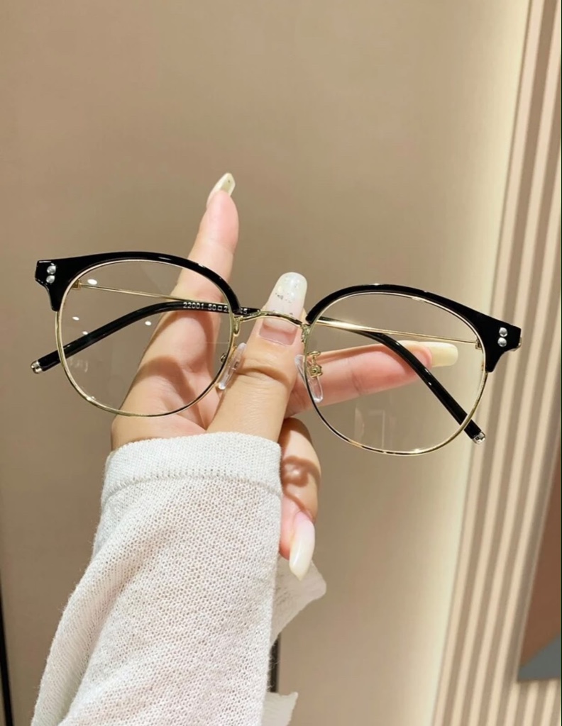 Lentes Negros Metalicos