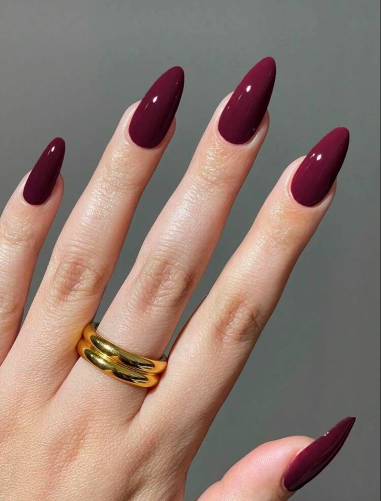 Uñas Press On Vino Tinto