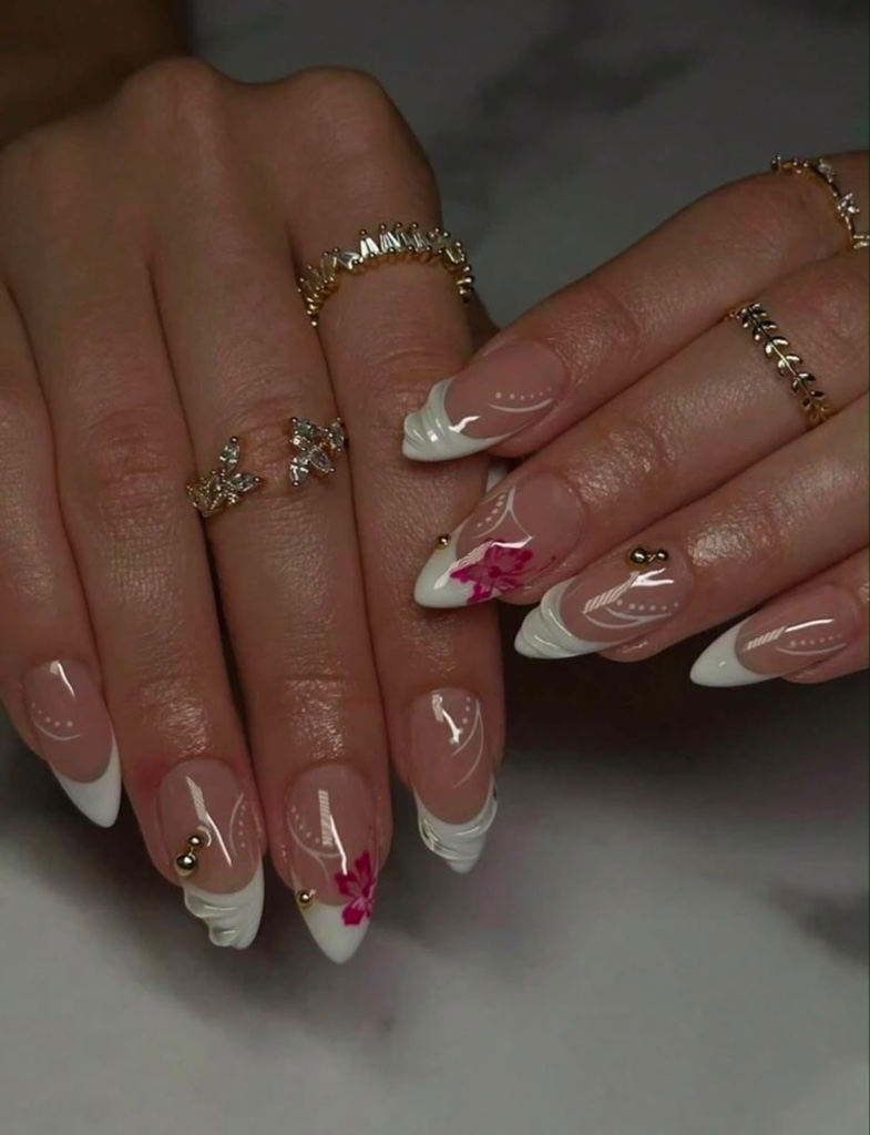 Uñas Press On Blancas Nude