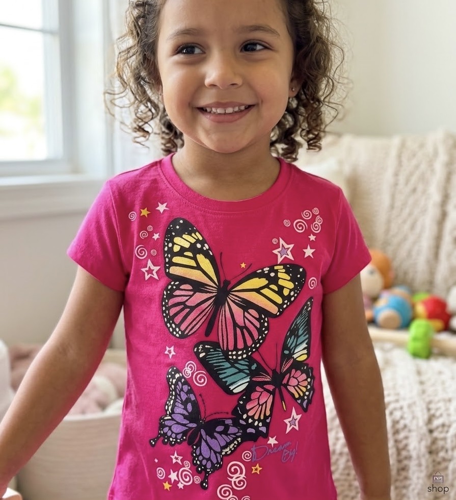 Franela de niña Fucsia
