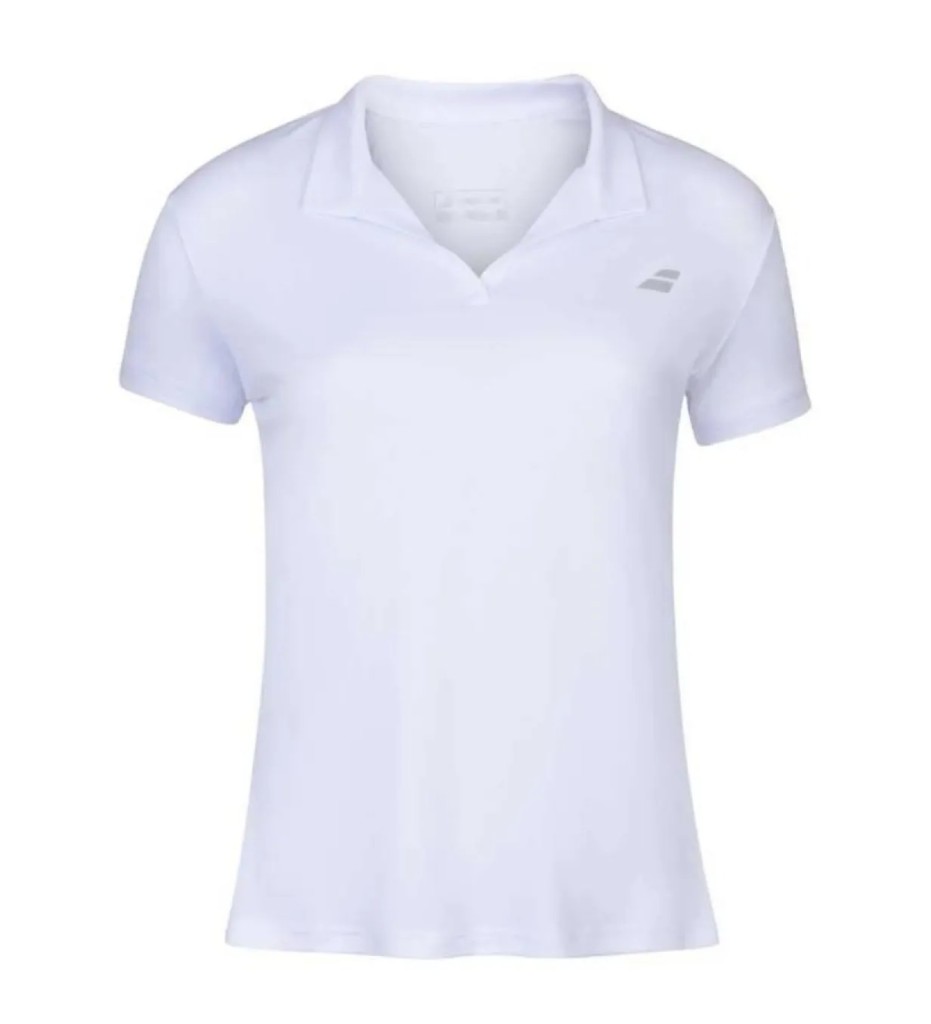 Polo Babolat Play Blanco Mujer