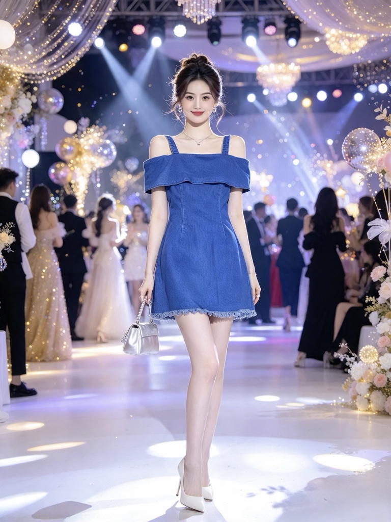 Vestido azul eléctrico de tiras S - XS