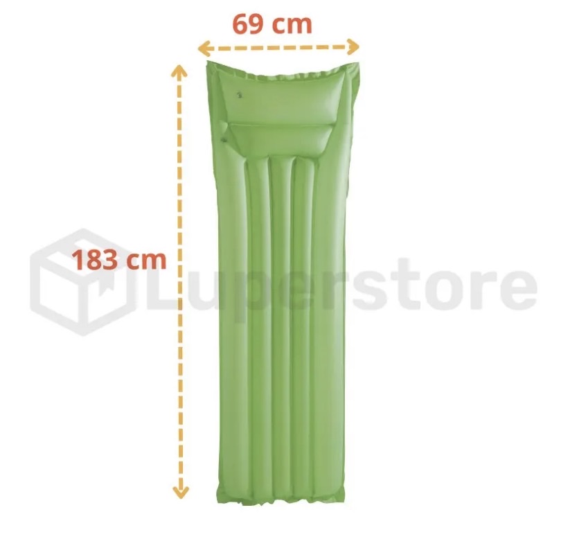 Colchon inflable verde 183x69 cm