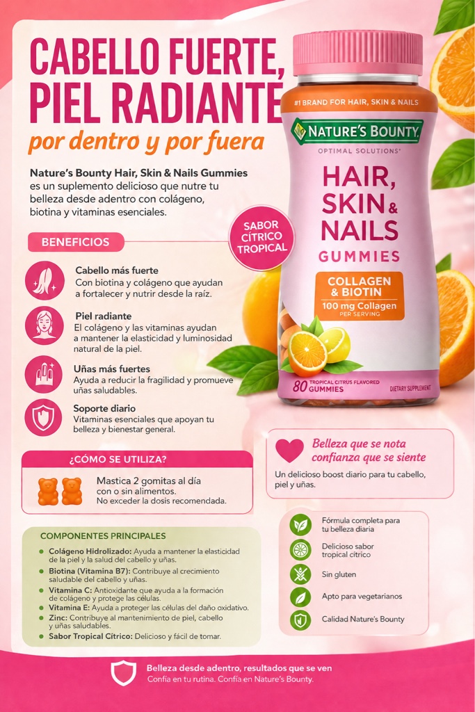 Cabello, piel y uñas
