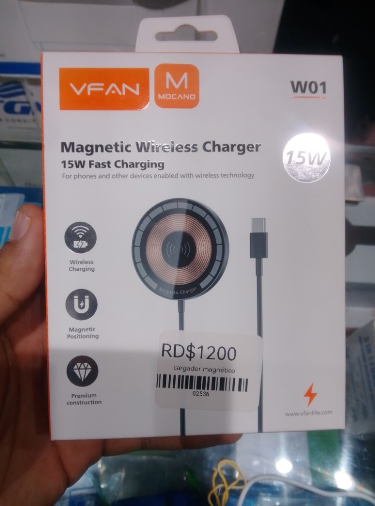 VFAN cargador magnetico inalambrico 15W