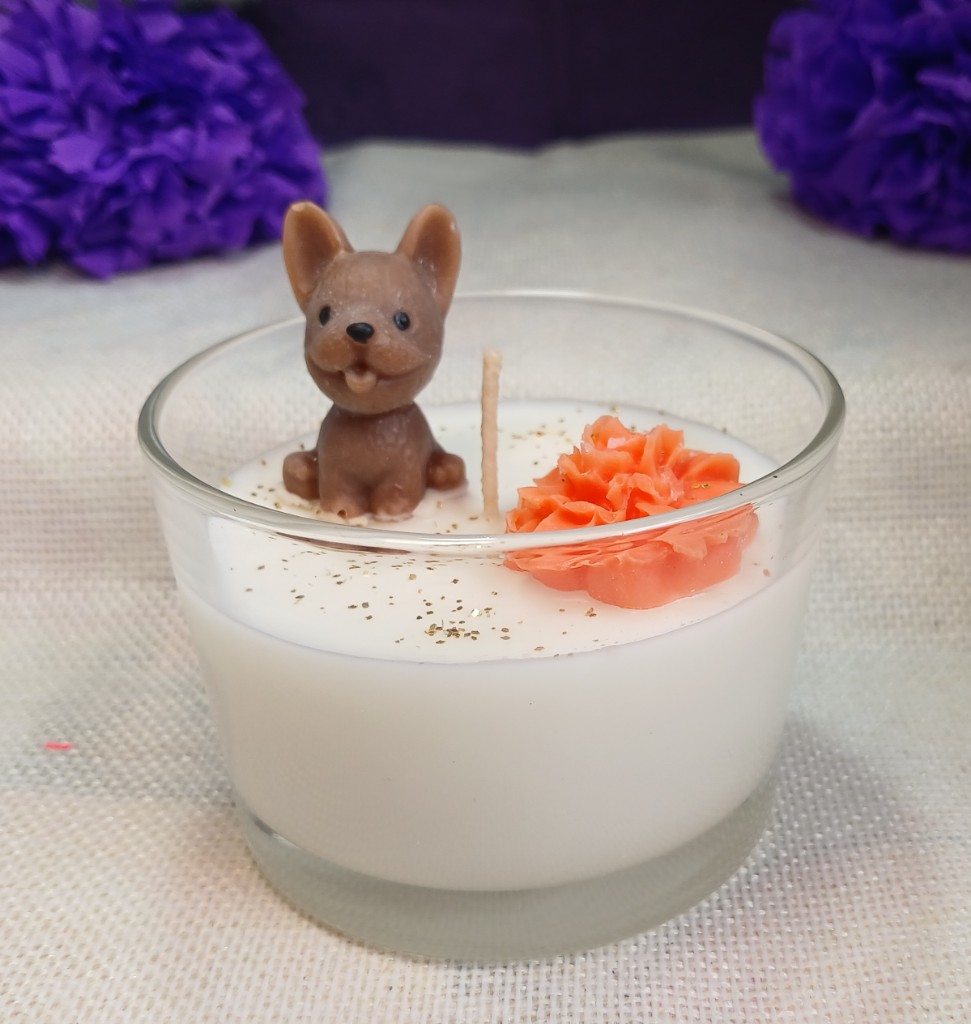 Vaso Cempasuchil perrito