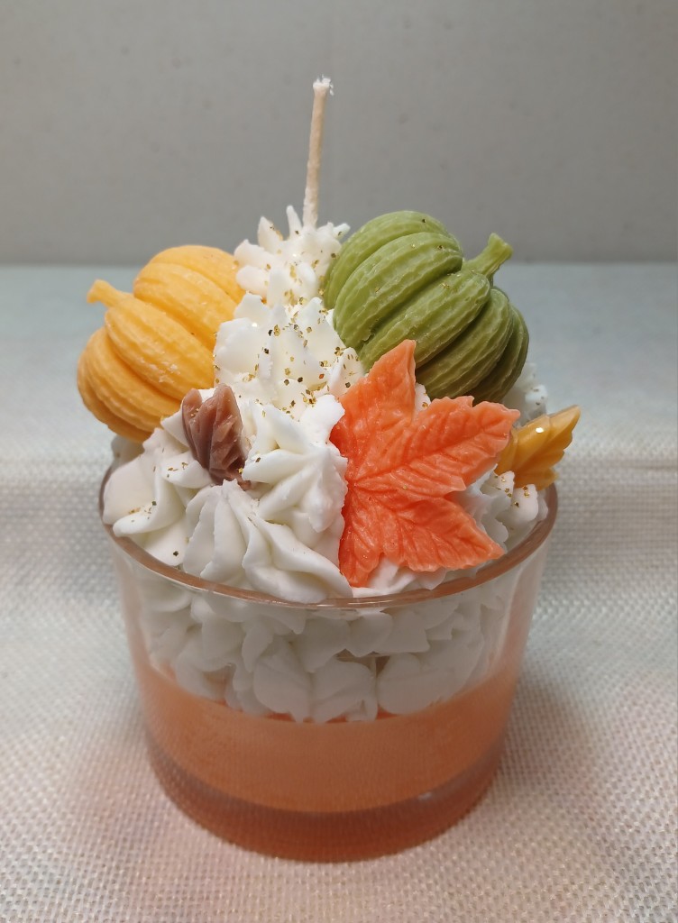 Vela vaso postre otoñal