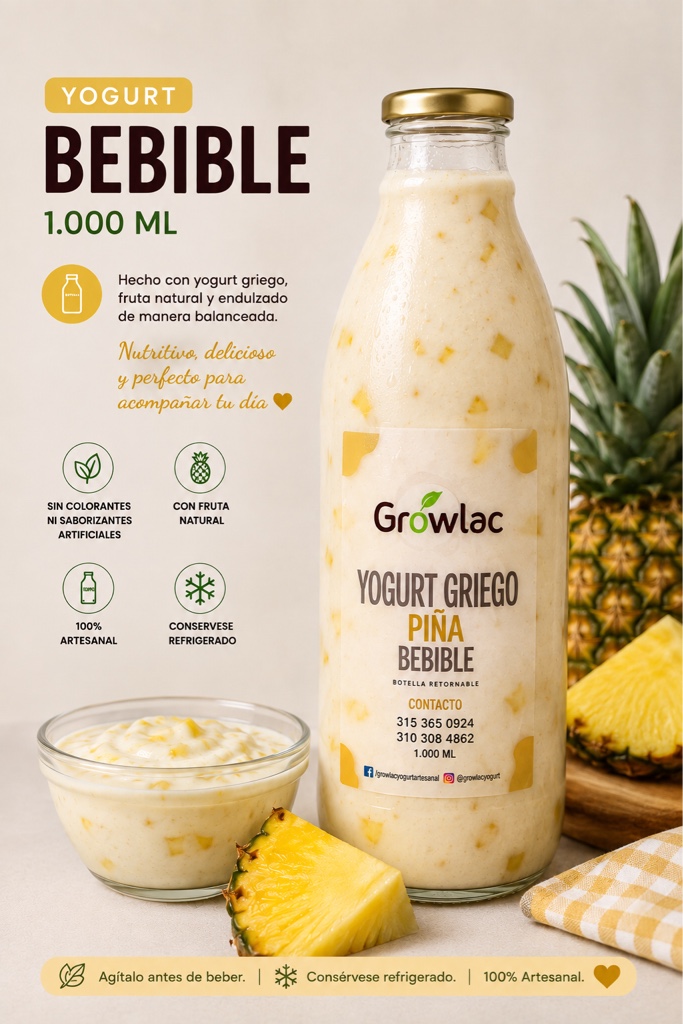 Growlac Bebible Piña 1L