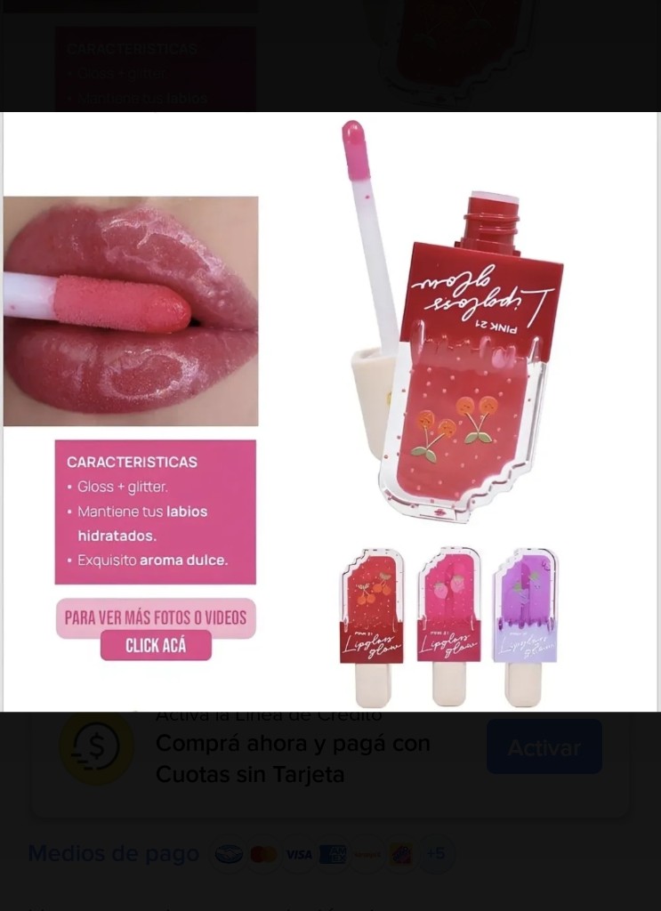 Brillo labial helado