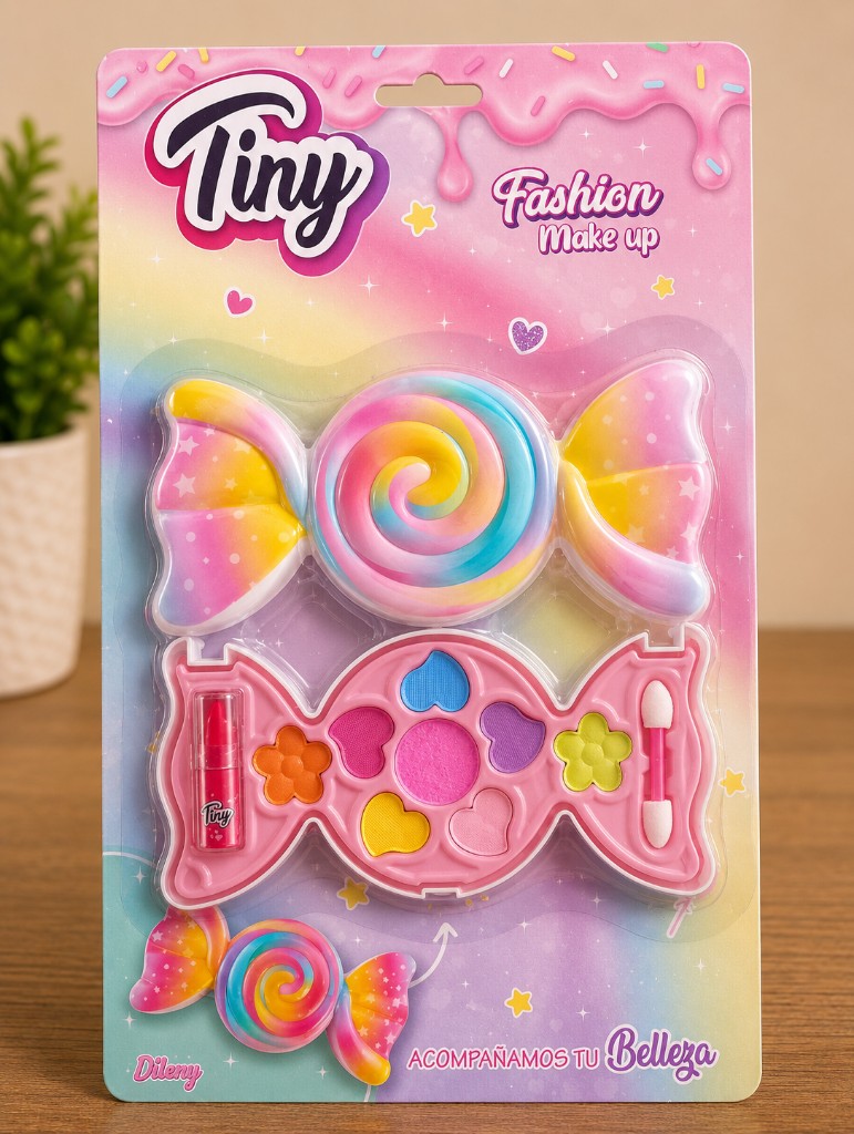 SET MAQUILLAJE TINY - DISEÑOS CANDY