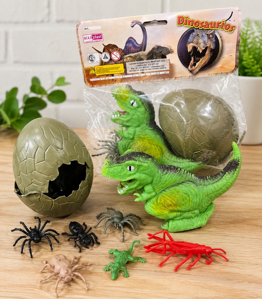 DINOSAURIOS DE GOMA + ACCESORIOS