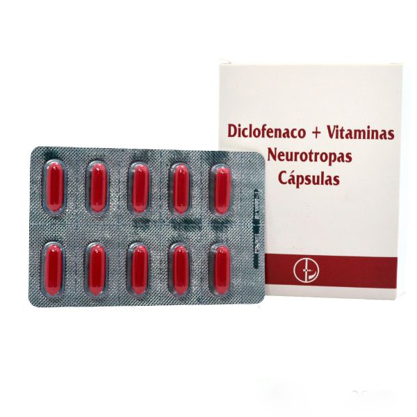 Diclofenaco + Neurotropas cápsula gel caplin
