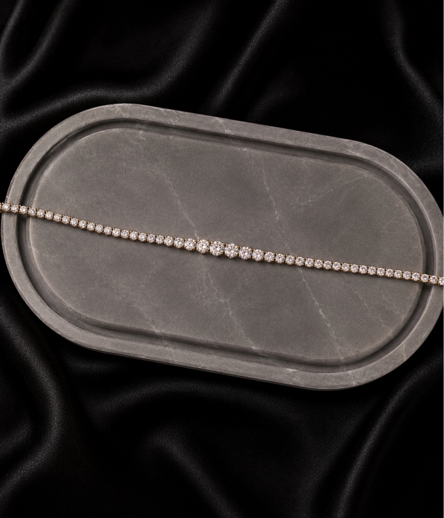 Pulseira Riviera gradiente banho no ouro