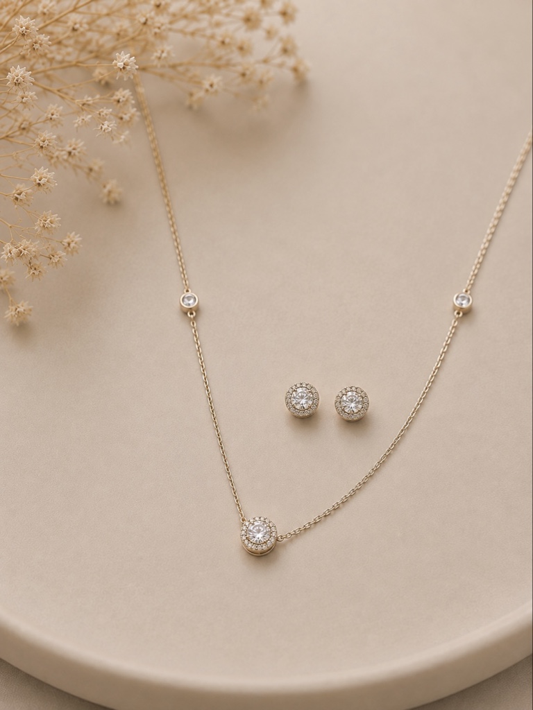 Conjunto Round Cristal delicado