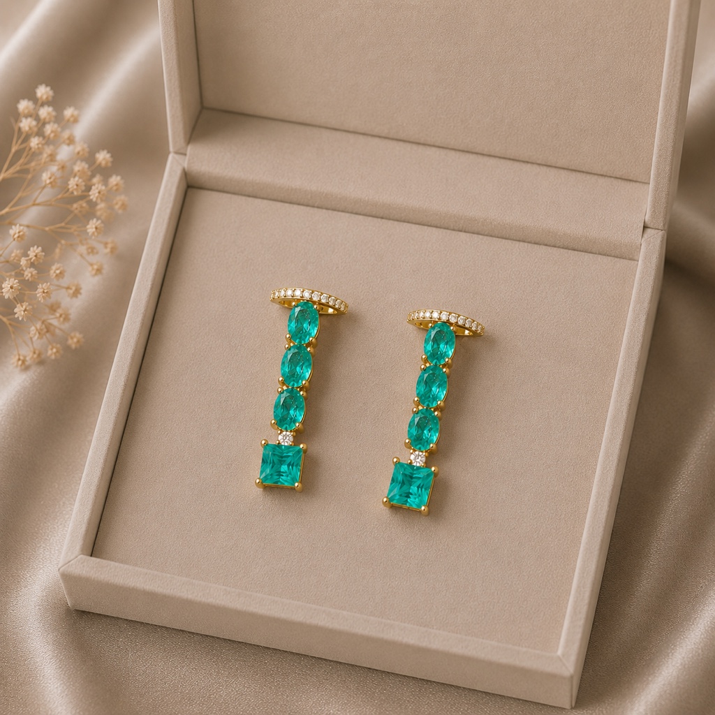Brinco Ear cuff Paraíba fusion