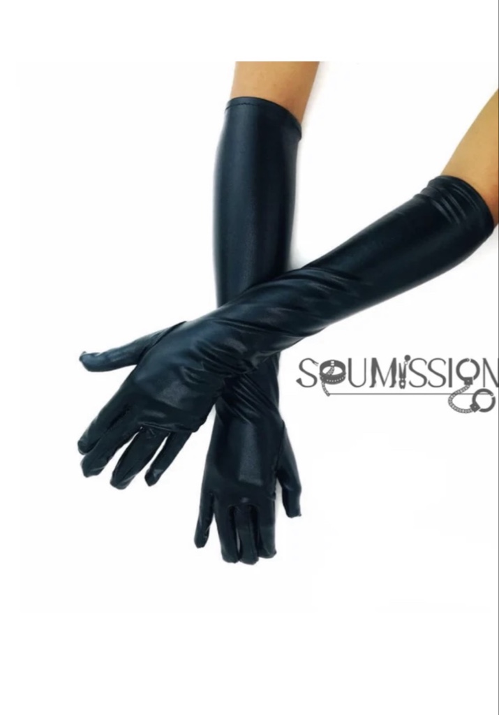 Guantes negros largos