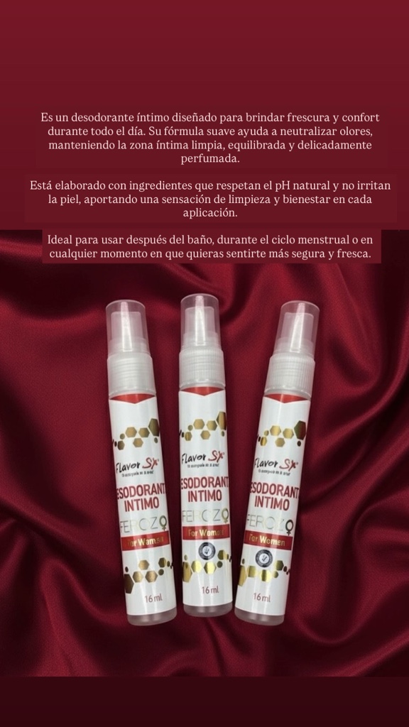 Desodorante íntimo con pheromonas