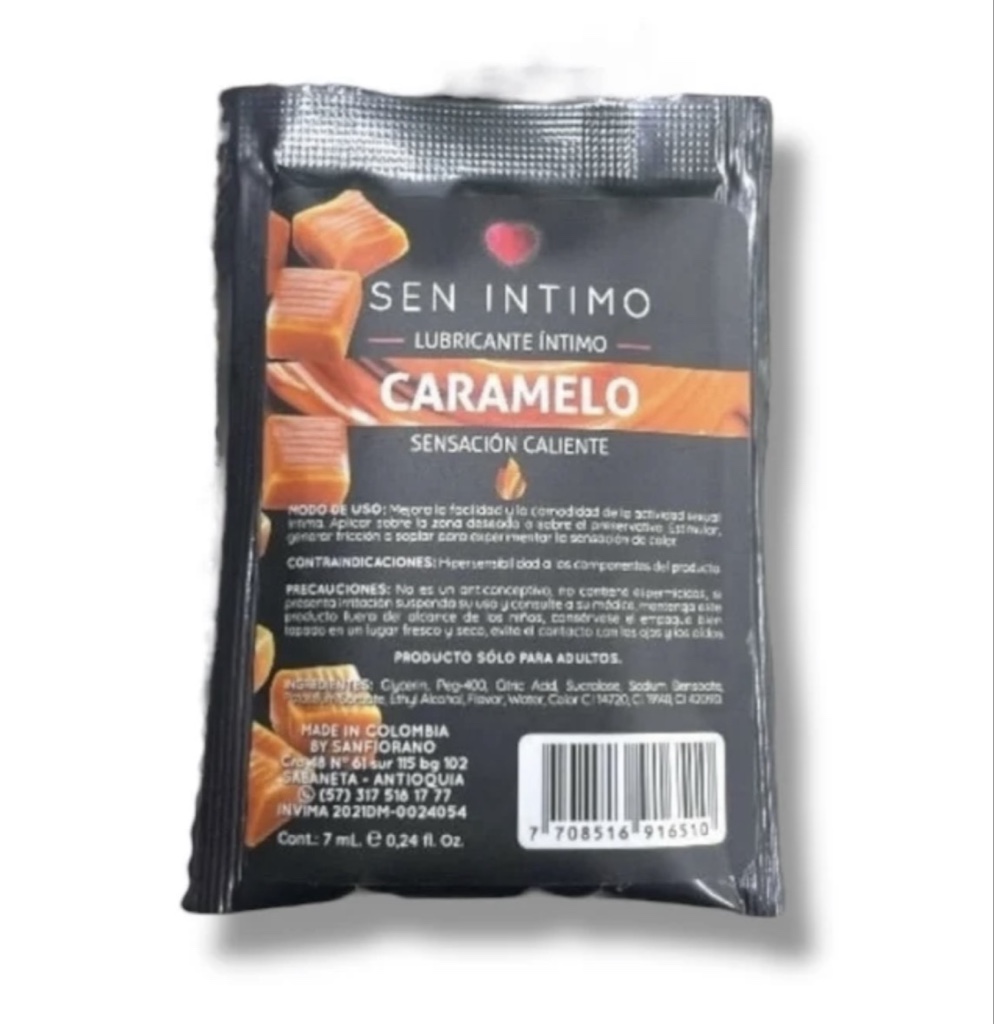 Sen Intimo Caramelo lubricante sachet