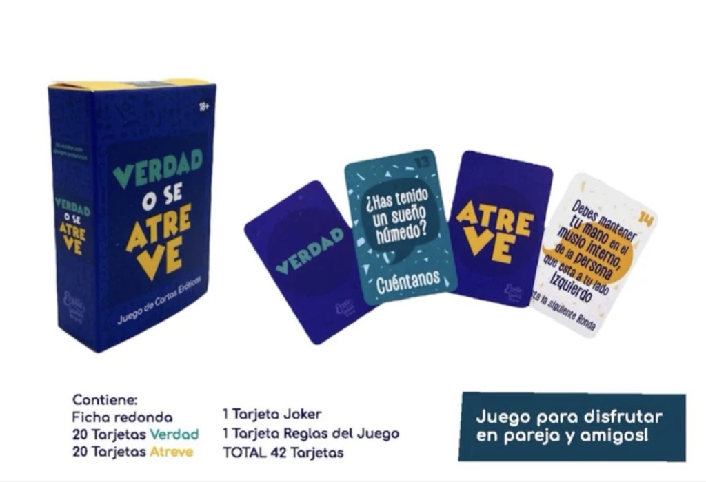 Verdad o se Atreve juego de cartas