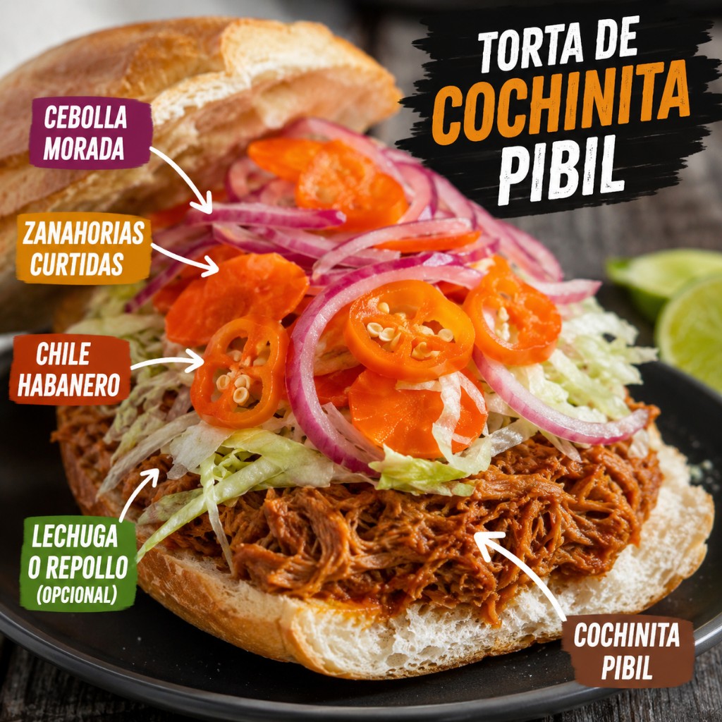 Torta de cochinita