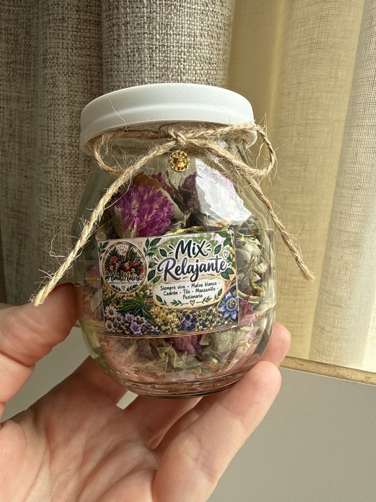 Frasco tapa blanca “Mix Relajante”