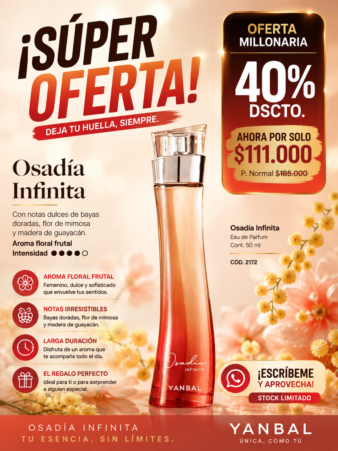 Osadía Infinita Eau de Parfum 50 ml